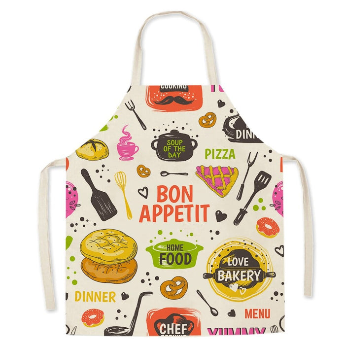 Burger Fries Pizza Pattern Print Apron