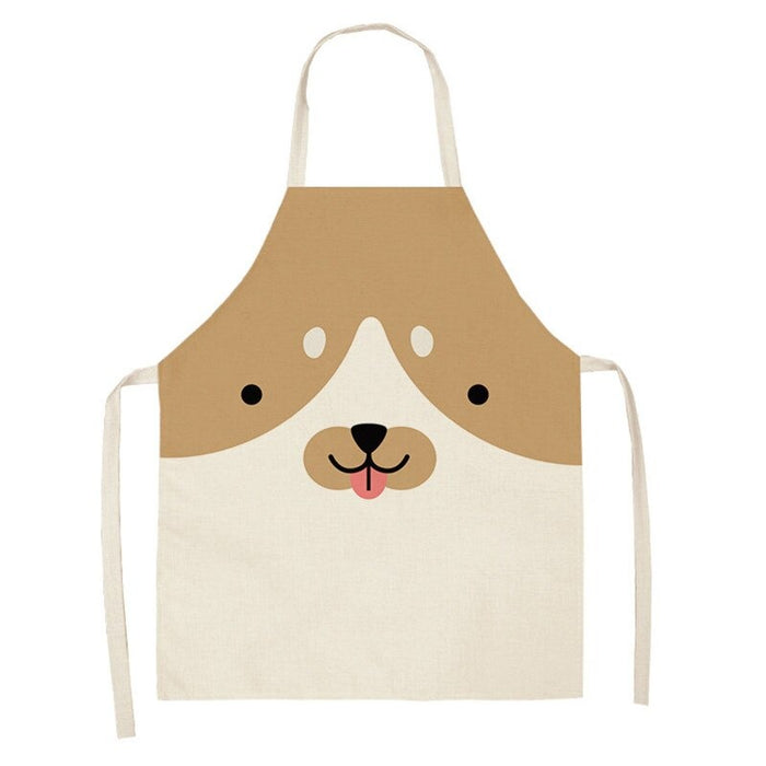 Printed Animals Faces Sleeves Aprons