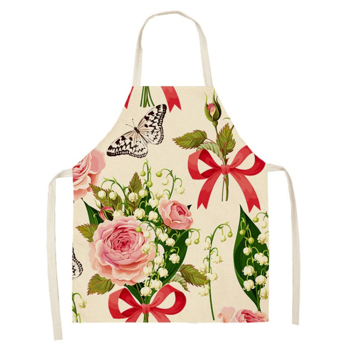 Floral Printed Flowers Sleeveless Aprons