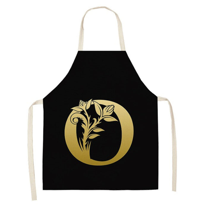 Letter Pattern Print Kitchen Apron