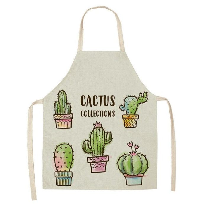 Cactus & Plants Print Kitchen Apron