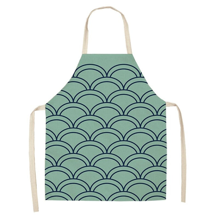 Printed Marine Graphic Sleeveless  Linen Aprons