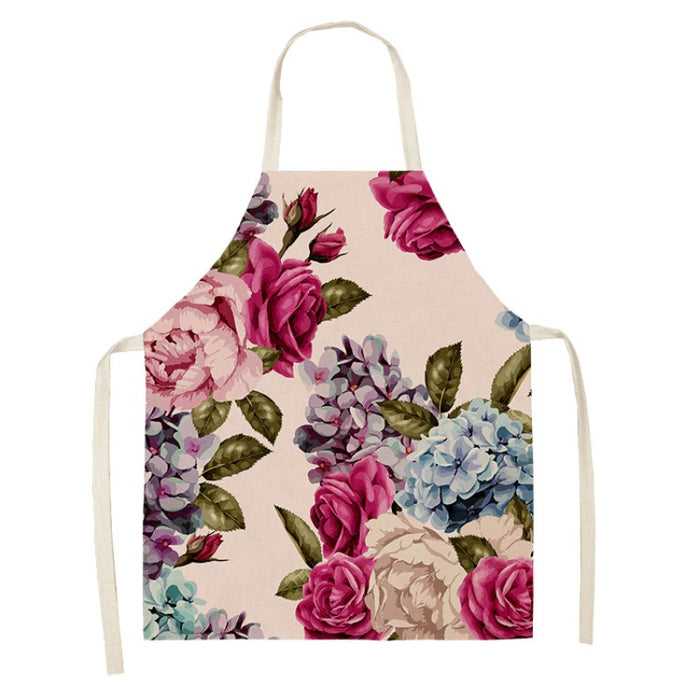 Floral Printed Flowers Sleeveless Aprons