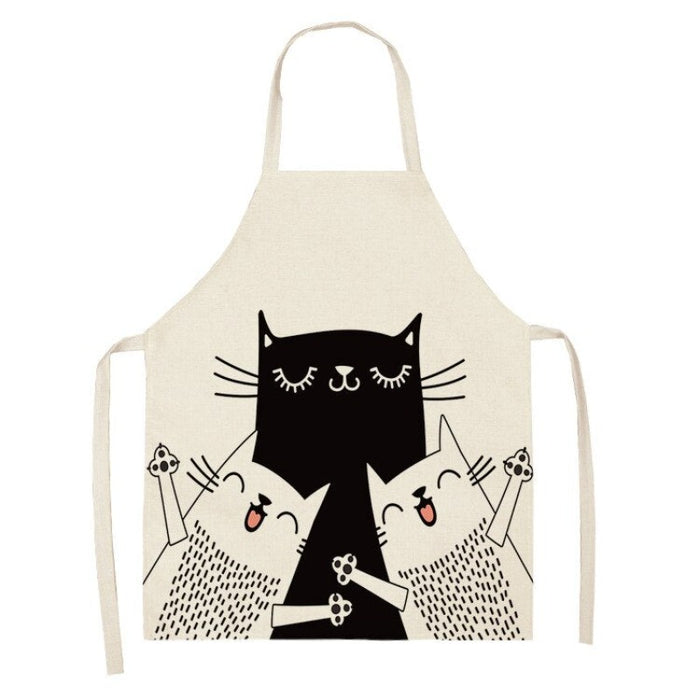 Cartoon Animal Print Kitchen Apron