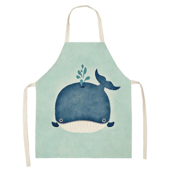 Printed Sea Animals Apron