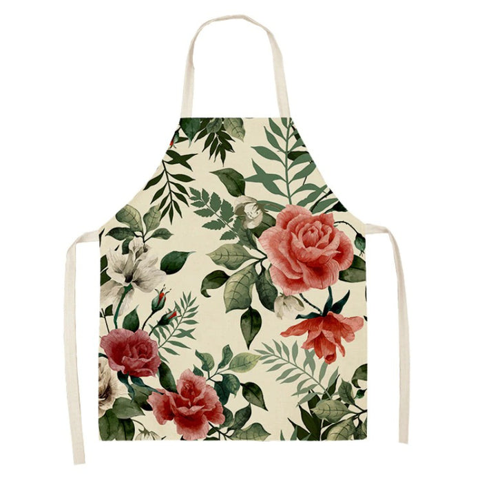 Floral Printed Flowers Sleeveless Aprons