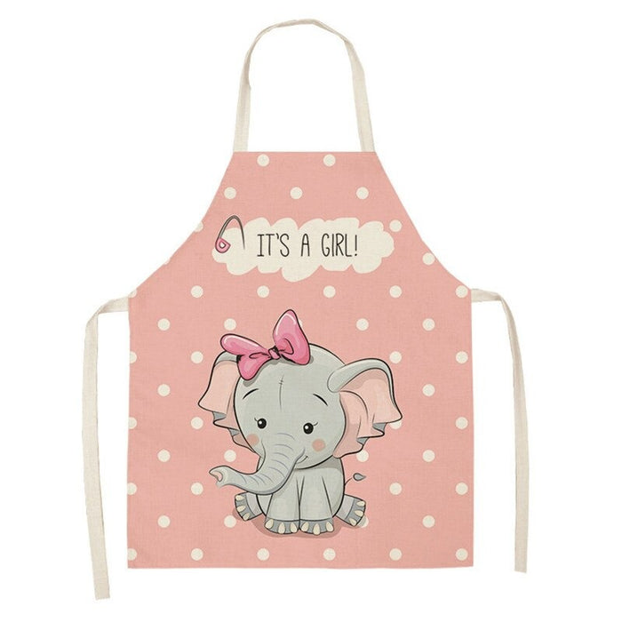 Baby Elephant Pattern Sleeveless Apron