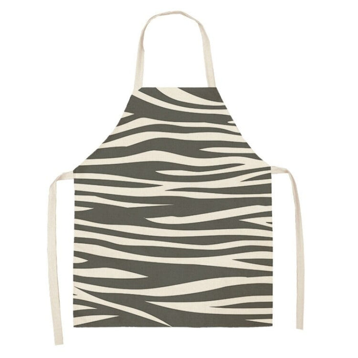 Geometric Print Linen Aprons