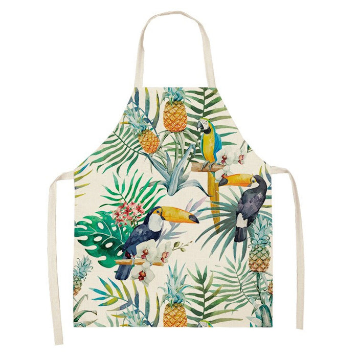 Bird Pattern Art Print Kitchen Apron