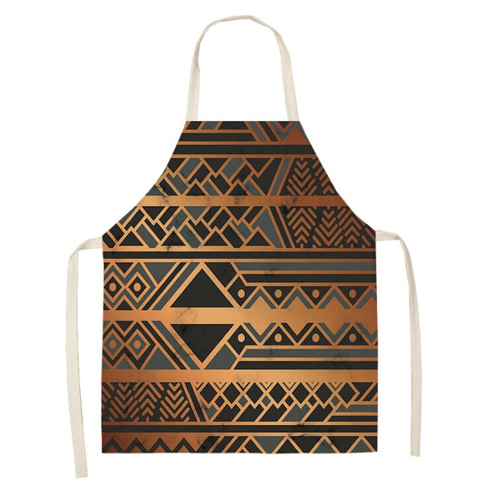 Geometric Print Kitchen Apron