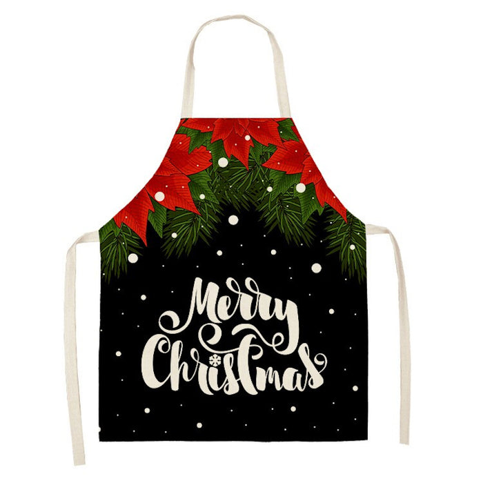 Santa Patterned Kitchen Apron