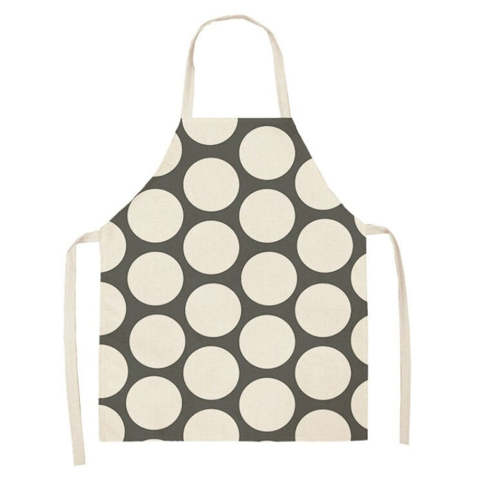 Geometric Print Linen Aprons