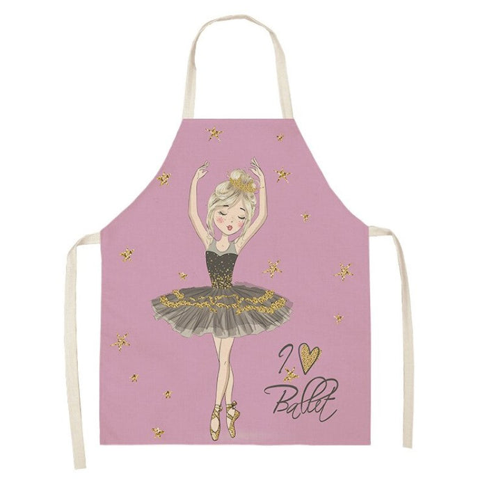 Pink Girl Printed Sleeveless Apron