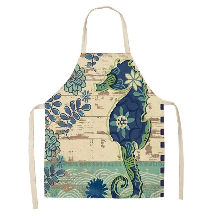 Turtle Fish Printed Kitchen Apron