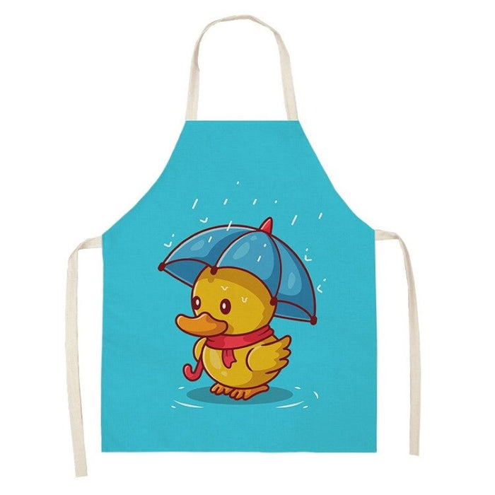 Animal Duck Cartoon Print Apron