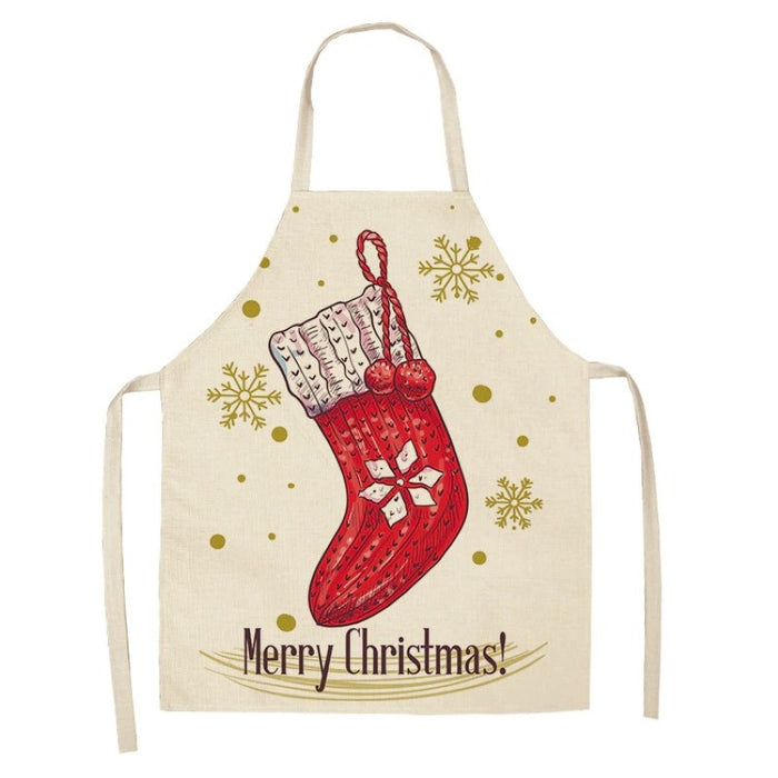 Christmas Printed Women Kitchen Aprons