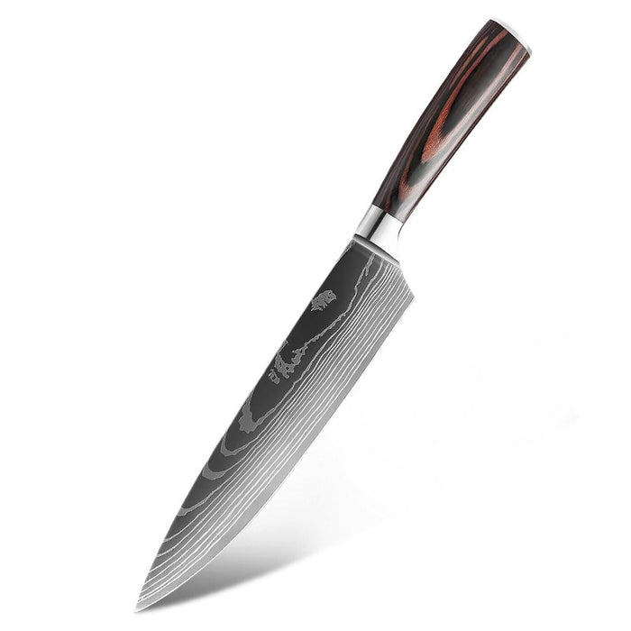 High Quality Stainless Steel Sharp Chef Knife And Sharpener