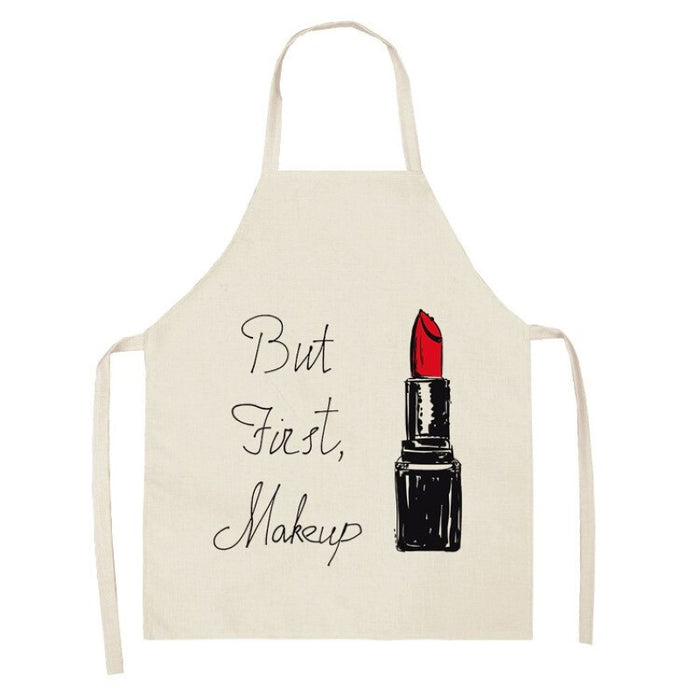 Lipstick Nail Polish Printed Apron