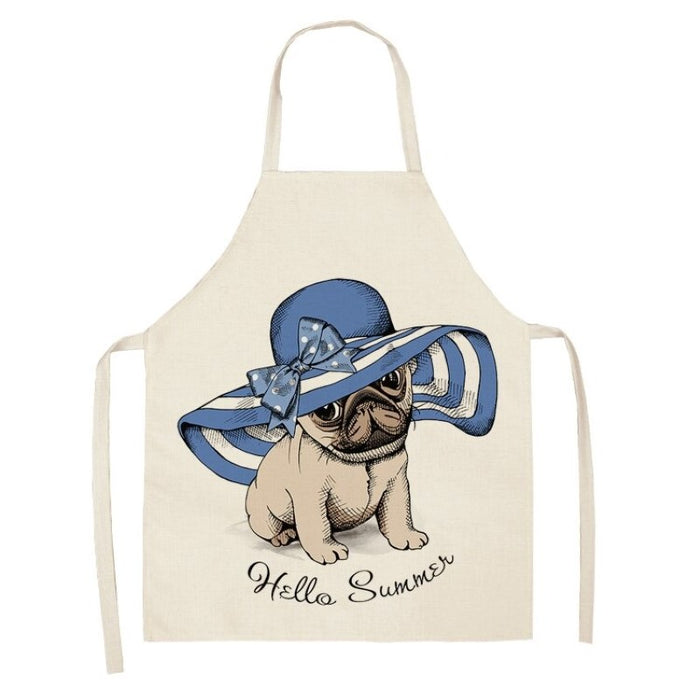 Pug Graphic Printed Apron