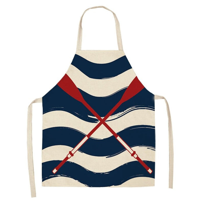 Marine Graphic Sleeveless Print Aprons