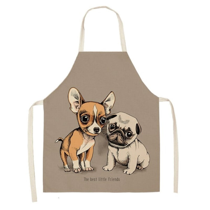 Pug Graphic Printed Apron