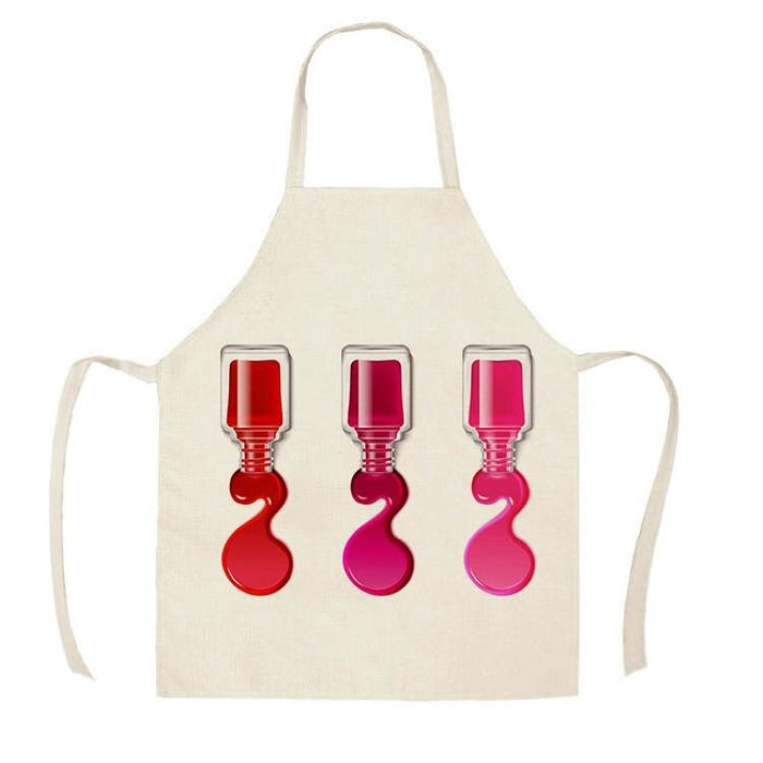 Colorful Nail Polish Print Sleeveless Apron