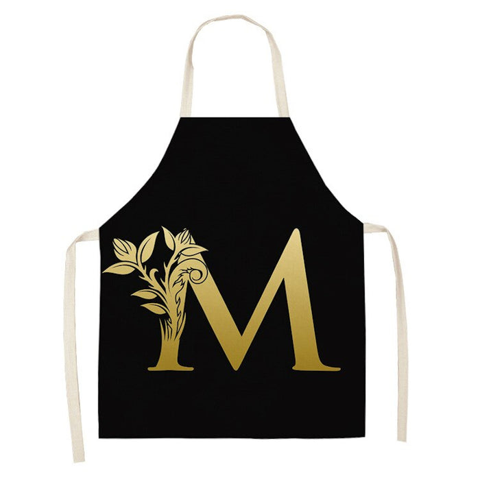 Letter Pattern Print Kitchen Apron