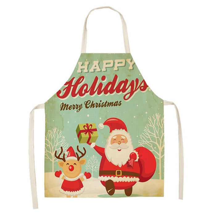 Printed Merry Christmas Themed Aprons