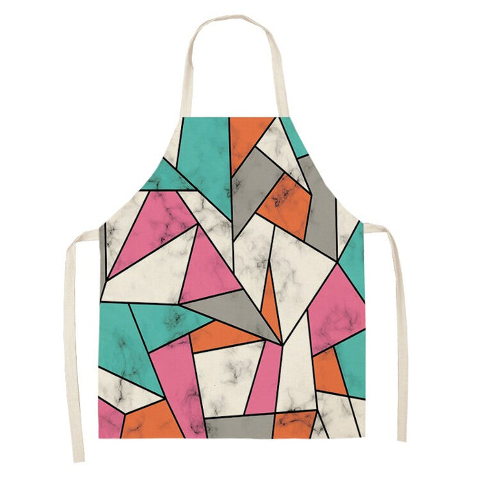 Geometric Print Kitchen Apron