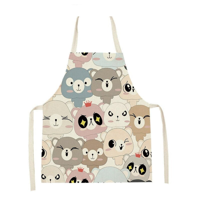 Cat Graphic Print Home Apron