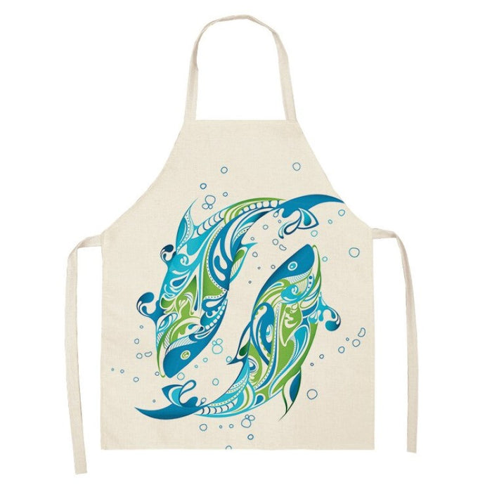 Fish Print Kitchen Aprons