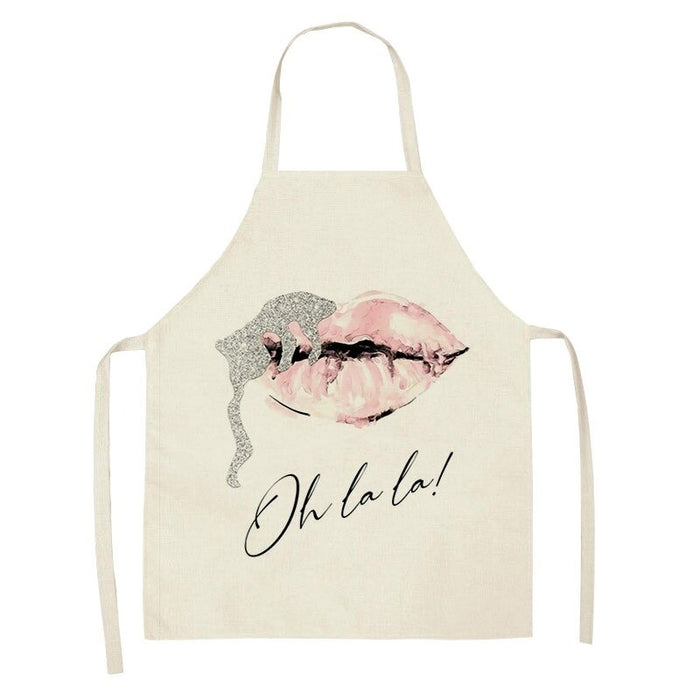 Nails Pink Printed Sleeveless Apron