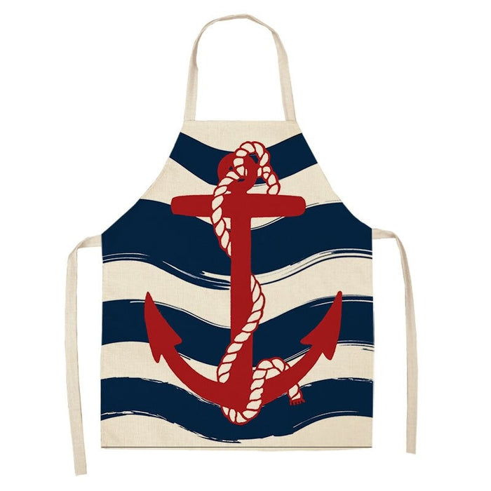 Marine Graphic Sleeveless Print Aprons