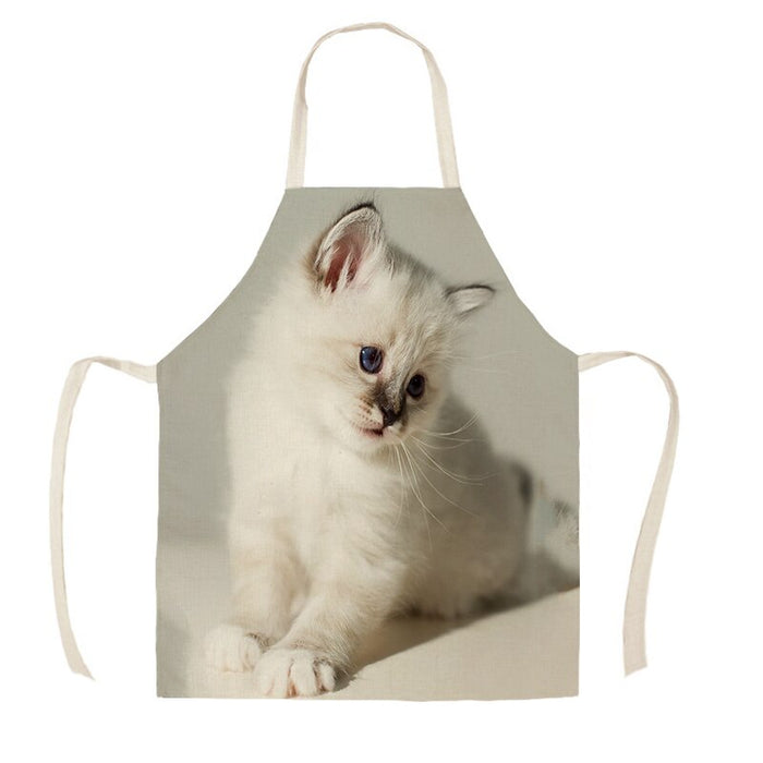 Cat Print Kitchen Sleeveless Apron