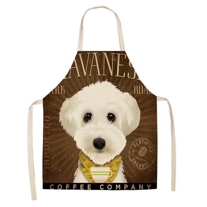 Cartoon Dog Pattern Kitchen Apron