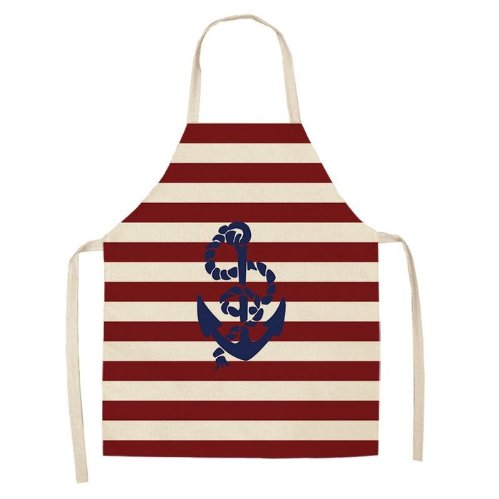 Marine Graphic Sleeveless Print Aprons