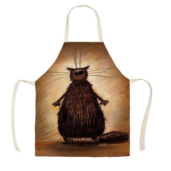 Printed Cartoon Cats Aprons