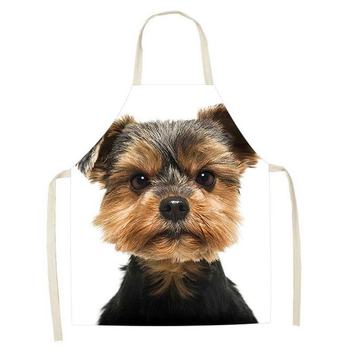 Dog Faces Print Apron