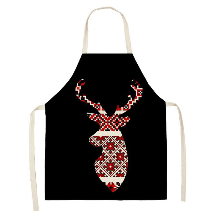 Santa Patterned Kitchen Apron