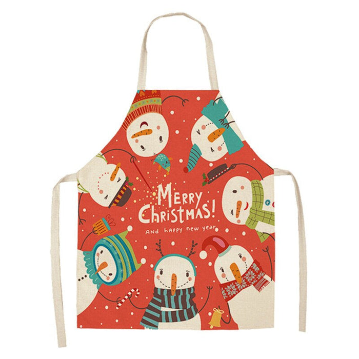 Merry Christmas Patterned Kitchen Apron