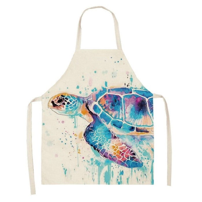 Turtle Fish Printed Kitchen Apron