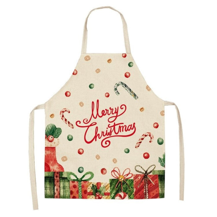 Christmas Printed Women Kitchen Aprons