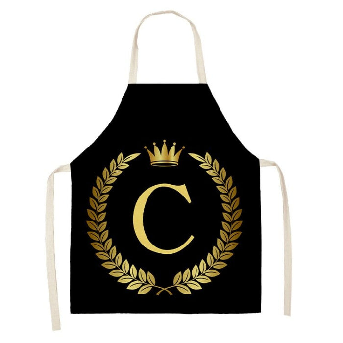 Golden Crown Letters Apron