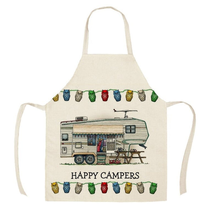 Printed Camping Vans Sleeveless Aprons