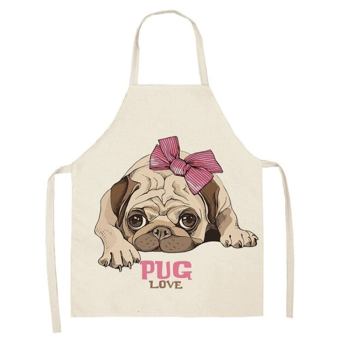 Pug Graphic Printed Apron