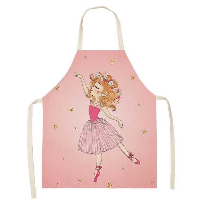 Pink Girl Printed Sleeveless Apron