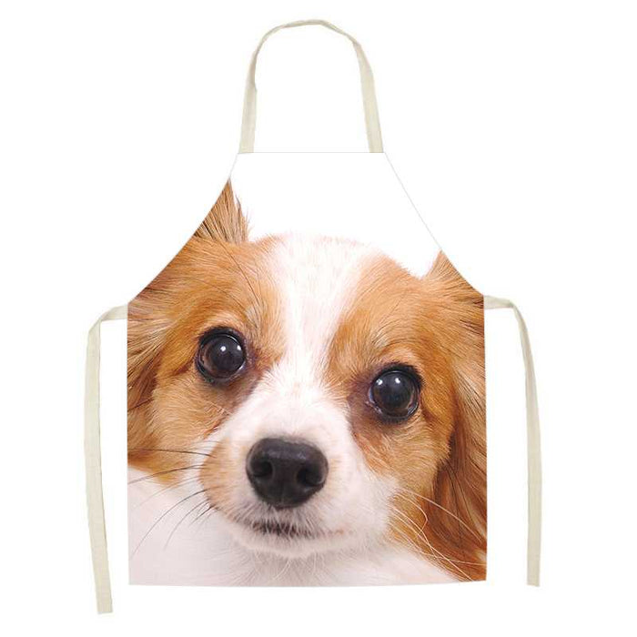 Dog Faces Print Apron