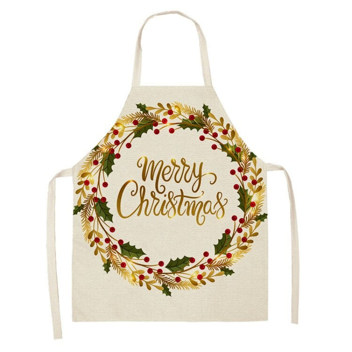 Printed Christmas Greeting Apron