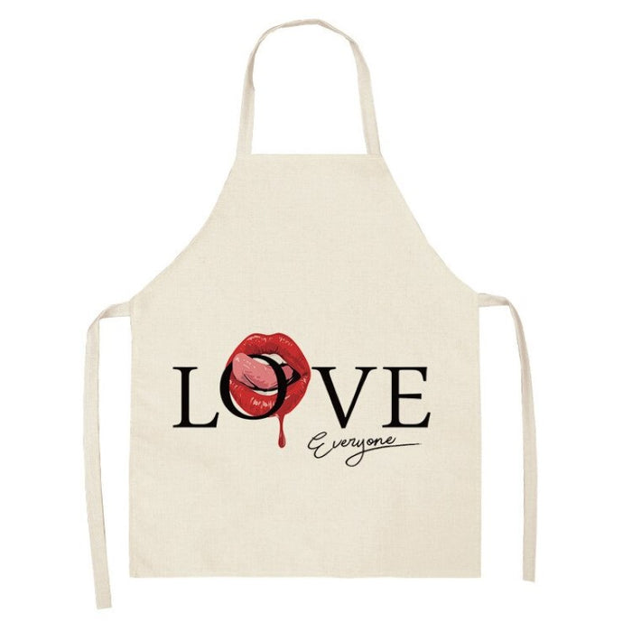 Lipstick Nail Polish Printed Apron