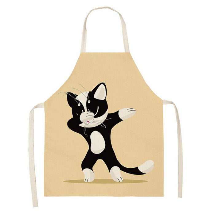 Cooking Cat Printed Sleeveless Apron